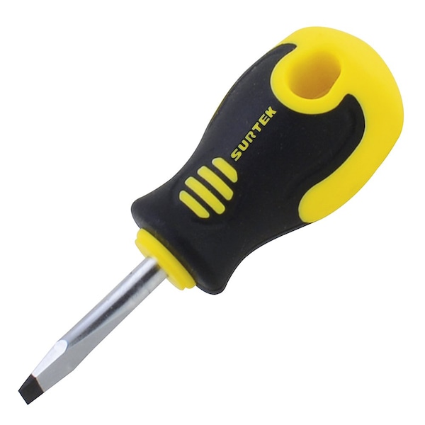 Surtek Bi-material mini screwdriver round shank flat tip 1/ 4 in. x1 -1/ 2 in. D252 - main